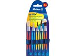 Pelikan 700733 Set Iniziale Di Spazzole Per La Scuola Pelikan Griffix, 5 Pezzi