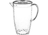 5Five Simply Smart Krug Mit Deckel Estiva In GehäMmerter Optik, Kunststoff, Transparent, 2 Liter, 125323