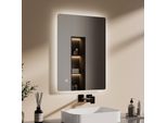 Emke Led Specchio Da Bagno 50X70Cm Specchio Da Bagno Con Illuminazione Luce Bianca Fredda Specchio Da Bagno Specchio Da Parete Con Interruttore A Sfioramento + Antiappannamento