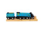 Bigjigs Rail Riproduzione In Legno Della Locomotiva Mallard + 3 Binari
