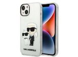 Karl Lagerfeld Klhcp14Mhnkctgt Custodia Rigida Trasparente Per Iphone 14Plus / 15 Plus 6,7 Gliter Karl&Choupette