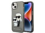 Karl Lagerfeld Klhcp14Mhnkctgk Custodia Rigida Per Iphone 14 Plus / 15 Plus 6,7 Czarny/Nero Glitter Karl&Choupette