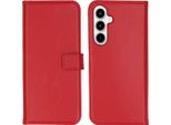 Custodia Per Samsung Galaxy A35 - Vera Pelle - Selencia Flip Flap - Rosso