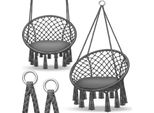 Tillvex Hanging Chair Antracite 200Kg Da Appendere | Hanging Chair Indoor & Outdoor | Hanging Basket Resistente Alle Intemperie | Cesto A Dondolo Con Cuscino