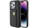 Ferrari Fehcp15Lgspsik Iphone 15 Pro 6.1 Czarny/Nero Custodia Rigida Grip Stand Metal Logo