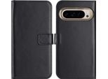 Custodia Google Pixel 9 Pro/Google Pixel 9 - Vera Pelle - Selencia Flip Cover - Nero