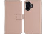 Cover Per Iphone 16 - Vera Pelle - Custodia Selencia Flip Flap - Rosa Chiaro