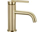 Rubinetto Per Lavabo Rea Js-B348Bg Argon Basso Spazzolato Oro