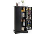 Costway Mobile Da Cucina Alto 120,5 Cm, Mobile Buffet Indipendente, Credenza A 2 Ante Con Protezione Antiribaltamento, Mobile Dispensa Moderno Nero