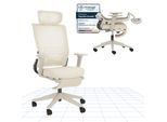 Flexispot Foldex Sedia Da Ufficio Ergonomica, Sedia Da Ufficio Pieghevole Per Piccoli Spazi Con Supporto Lombare Braccioli Regolabili In Altezza Con Poggiapiedi Bianco