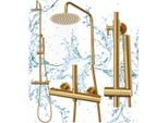 Granitan | Termostato Per Doccia - Glami - Oro Spazzolato - Design Moderno - Regolatore Di Temperatura Stabile
