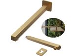 Granitan | Miscelatore Per Doccia Quadrato - 370 Mm - Oro Spazzolato - Design Moderno - Accento