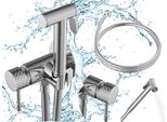 Granitan | Miscelatore Da Incasso Per Bidet Glami - Cromo - Ergonomico - Design Elegante - Set Completo