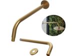 Granitan | Miscelatore Per Doccia Rotondo - 350 Mm - Spazzola Oro - Design Elegante - Durevole E Moderno