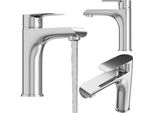 Miscelatore Per Lavabo Granitan | Vito - Alto - Cromo - Design Moderno - Maniglia Ergonomica
