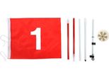 5 Sezioni Golf Staccabile Con Asta Per Bandiera Verde E Set Di Tazze Per Buche Accessori Per La Pratica Con Bandiera Rossa