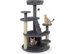 Costway Piccolo Tiragraffi, Albero Di Legno Per Gatti, Tiragraffi Per Gatti Con Grotta Per Gatti, Palla, Scala, Piattaforme E Tiragraffi, Albero Da Arrampicata Per Gatti, Gatti Grigi