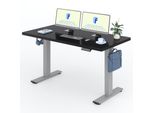 Flexispot Scrivania Regolabile In Altezza 140X80Cm, Portata 100 Kg, Con Protezione Anticollisione, Piano D'appoggio Monoblocco, 4 Funzioni Di Memoria (Nero)