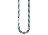 Edelstahlkette Joop "2028379", Blau (Edelstahlfarben, Blau), Halsketten, Herren, Edelstahl, L: 60 B: 6,3Mm, Edelstahlkette, B:6,3Mm
