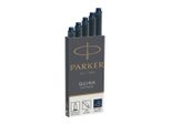 Parker 1950385 Cartuccia D'inchiostro Quink - Nero-Blu, 5 Cartucce