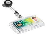 Durable Portabadge Chiuso Con Chiocciola Yo-Yo Per 1 Tessera, 10 Pezzi, Trasparente, 801219