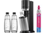 Sodastream Duo, Confezione Di Valore Per Acqua Frizzante In Titanio, Comprendente 2 Bottiglie Di Vetro E 1 Bottiglia Di Plastica