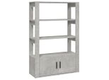 Syfax™ Credenza Grigio Cemento 80X30X119,5 Cm In Legno Multistrato