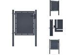 Vidaxl Cancello Da Giardino In Acciaio 100×100 Cm Antracite - Cancelli Da Giardino
