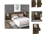 Vidaxl Comodini Da Parete 2 Pz. Rovere Fumé - Comodini