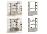 Vidaxl Credenza Grigio Cemento 80X30X119,5 Cm In Legno - Credenza - Credenze - Armadio - Armadio Portaoggetti