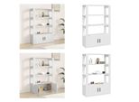 Vidaxl Credenza Bianca 80X30X119,5 Cm Materiale A Base Di Legno - Credenza - Credenza - Armadio - Armadio Portaoggetti