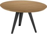 Henry - Tavolo Fisso (Diam 130 Cm) In Impiallacciato Rovere Nero