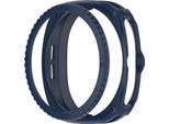Inf Custodia Armatura + Lunetta Con Scala Per Samsung Watch8 Classic 47Mm Blu