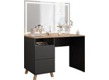 Vicco Tavolo Da Toeletta Karen, 110 Cm Con Specchio A Led, Antracite/Artisan