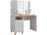 Vicco Tavolo Da Toeletta Karen, 110 Cm Con Luci Fiabesche A Led, Bianco/Artisan