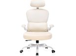 Comhoma Sedia Ergonomica Da Ufficio, Sedia Da Scrivania Con Poggiatesta 3D E Supporto Lombare, Design Con Appendiabiti Integrato, Bracciolo Ribaltabile, 150 Kg