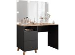 Vicco Tavolo Da Toeletta Karen, 110 Cm Con Luci Fiabesche A Led, Antracite/Artisan