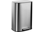 Relaxdays Cestino Per Rifiuti Da Cucina In Acciaio Inox 50 Litri