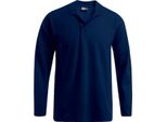 Promodoro 4600 | Polo Uomo Manica Lunga Pesante - Colore: Navy - Taglia: 3XL