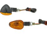 Set Di Lampeggiatori M10 Carbon-Look Doozy Arancione, Kurz
