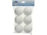 Palle Di Neve In Plastica 6 Cm, 6 Pezzi