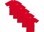 Fruit Of The Loom Kinder-T-Shirt Original 5 Stk. Rot GrößE 164