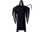 Costume Da Scheletro Mietitore Per Halloween In Bianco E Nero - L
