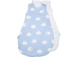 Sacco A Pelo Roba, 90 Cm, Sacco A Pelo Per Bambini Per Tutte Le Stagioni, Cotone Traspirante, "Little Cloud Blue"""