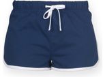 Skinni Minni Pantaloncini Sportivi Retrò Per Bambini RW4753 (7-8 Anni (128)) (Blu Navy/Bianco)