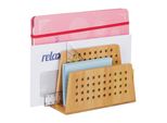 Portadocumenti Relaxdays In Bambù 2 Scomparti