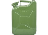 Carpoint Tanica Di Benzina Da 10 Litri In Metallo Verde Omologazione Onu
