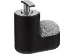 5 Five Simply Smart - Distributore Di Sapone Con Spugna 300Ml Nero