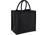 Borsa In Iuta Westford Mill / Mini Borsa Regalo In Iuta, 6 Litri (2 Pezzi/Confezione) BC4155 (Taglia Unica) (Nero/Nero)