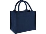Borsa In Iuta Westford Mill / Mini Borsa Regalo In Iuta, 6 Litri (2 Pezzi/Confezione) BC4155 (Taglia Unica) (Blu Navy/Blu Navy)